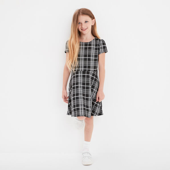robe patineuse manches courtes noir fille Robe patineuse manches courtes noir fille