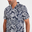 Chemise en coton manches courtes bleu homme