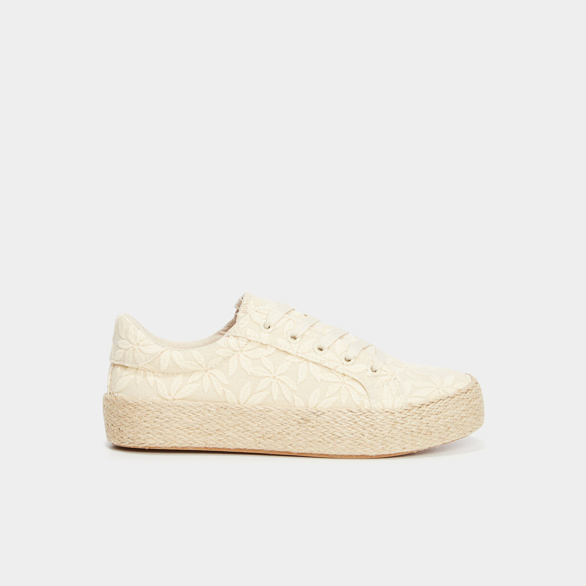 Tennis basses en toile sable femme