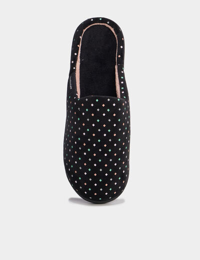 Chaussons mules Isotoner vert anis femme