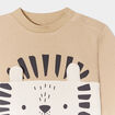 Sweat col rond manches longues coton gris foncé bébé garçon