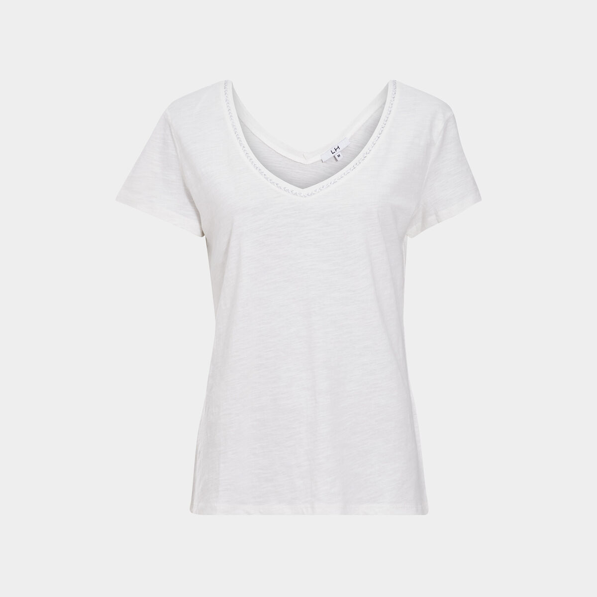 T-shirt à manches courtes blanc femme