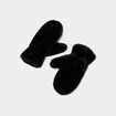 Mouffles fausse fourrure noir femme