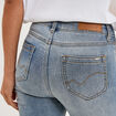 Jean stretch slim 7/8 &egrave;me denim double stone femme