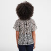 Blouse manches papillons fils métallisés noir femme