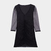 Robe manches plumetis froncées Mosquitos noir femme