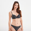 Soutien-gorge push-up microfibre gris foncé femme
