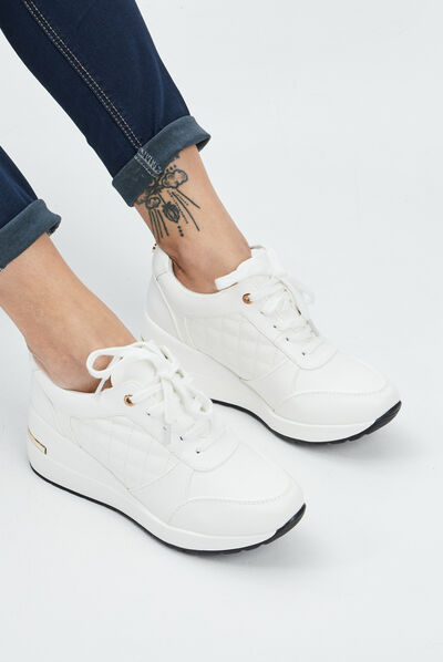 Runnings compensées Mosquitos blanc femme