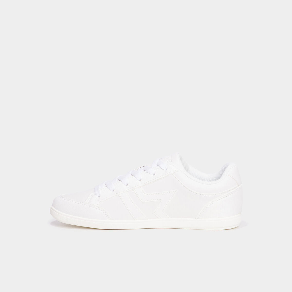 Tennis basses &agrave; lacets blanc femme