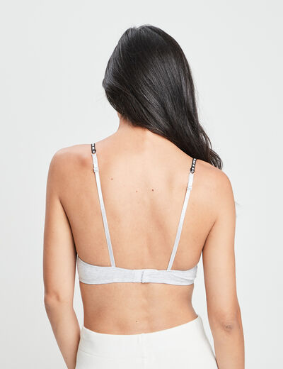 Soutien-gorge triangle paddé gris femme
