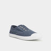 Tennis basses en toile enfilage facile bleu marine femme