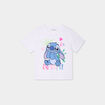 T-shirt manches courtes coton Stitch blanc fille