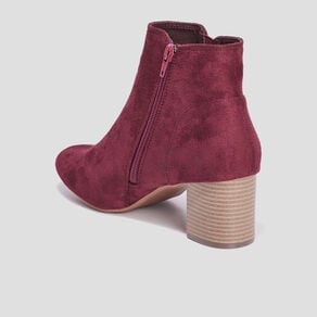 bottines suedines a talons bordeaux femme Bottines suédines à talons bordeaux femme