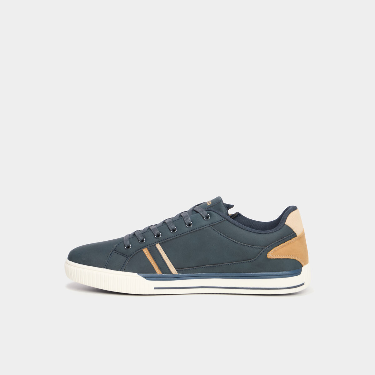 Tennis basses à lacets bleu homme