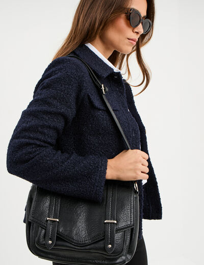 Sac cartable avec bandoulière noir femme