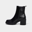 Boots chelsea &agrave; talons noir femme