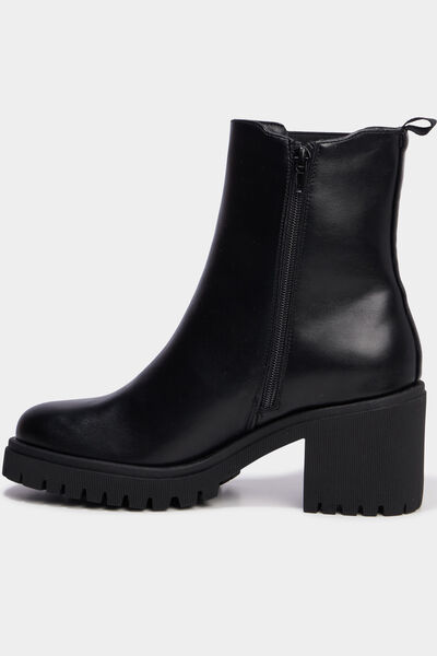 Boots chelsea &agrave; talons noir femme