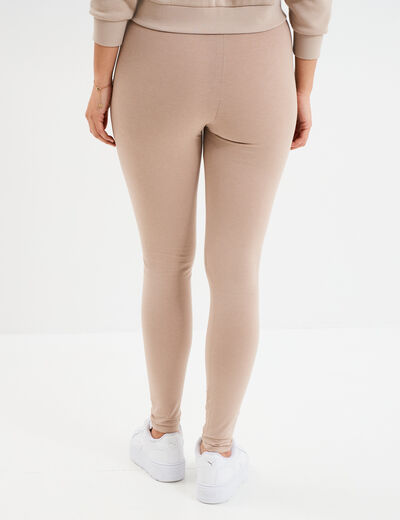Legging long taille haute sable femme