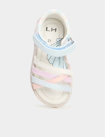 Sandales à scratchs multicolore bébé fille