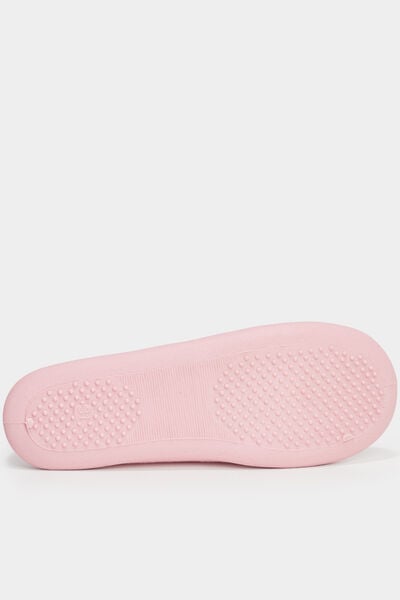 Chaussons ballerines polaires rose fille