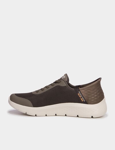 Baskets running Slip Ins GO WALK FLEX marron clair homme