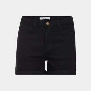 Short skinny 5 poches en jean noir femme