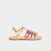 Sandales plates avec brides multicolore fille