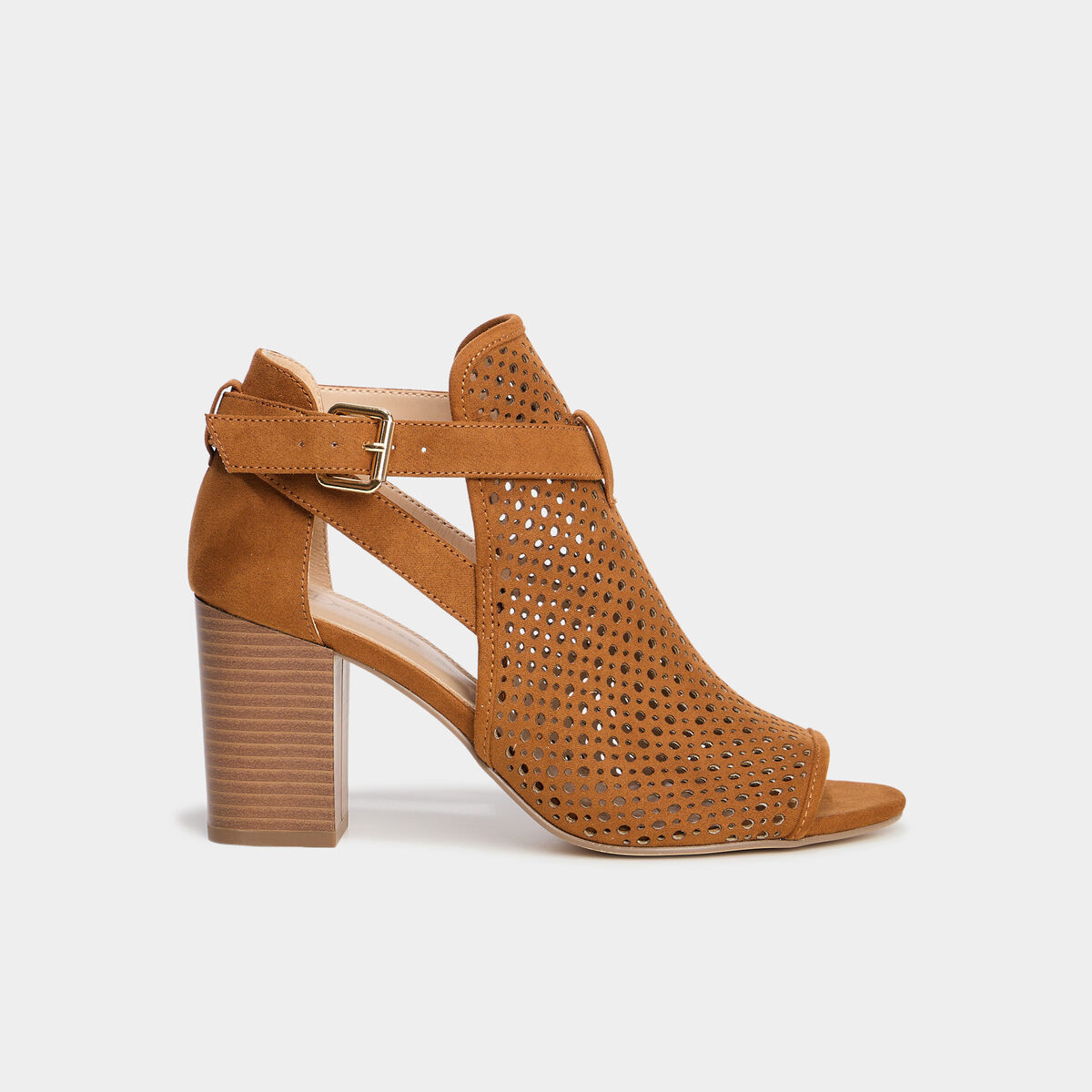 Sandales &agrave; talons marron femme