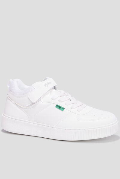 Baskets montantes Kickers Tylem blanc femme