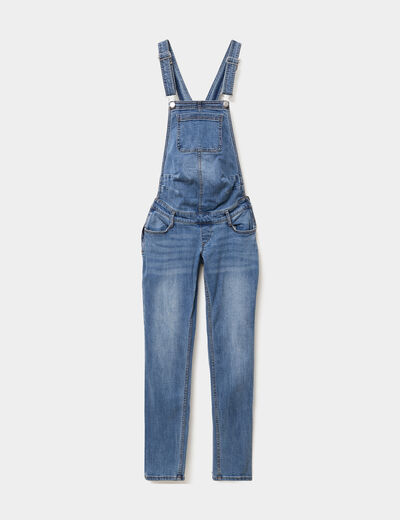 Salopette en jean de grossesse denim stone femme maternité