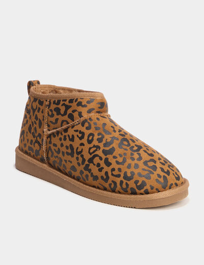 Bottines fourr&eacute;es multicolore femme
