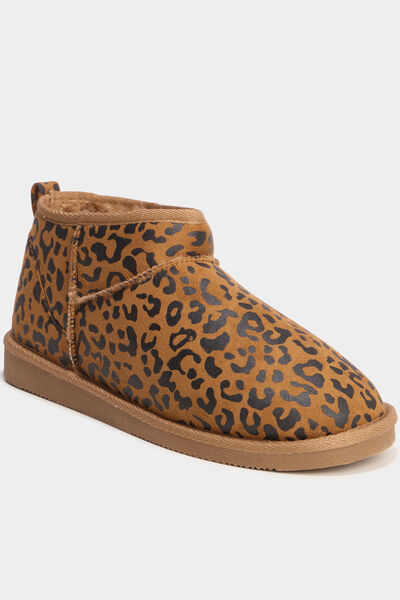 Bottines fourr&eacute;es multicolore femme