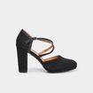 Escarpins &agrave; talons avec bride noir femme