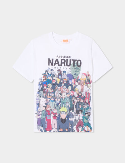 T-shirt manches courtes Naruto blanc garçon