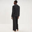 Ensemble pyjama chemise et pantalon noir femme