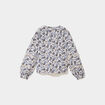 Blouse manches ballons coton ecru femme