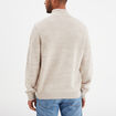 Pull col camionneur zipp&eacute; gris clair homme