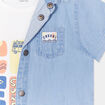 Ensemble 2 pièces débardeur chemise jean denim bleach bébé garçon