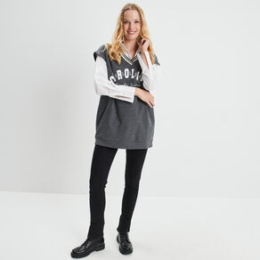 sweat long sans manches creeks gris fonce femme Sweat long sans manches Creeks gris foncé femme