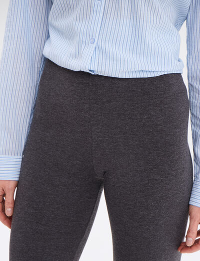 Legging court cycliste ajusté gris foncé femme