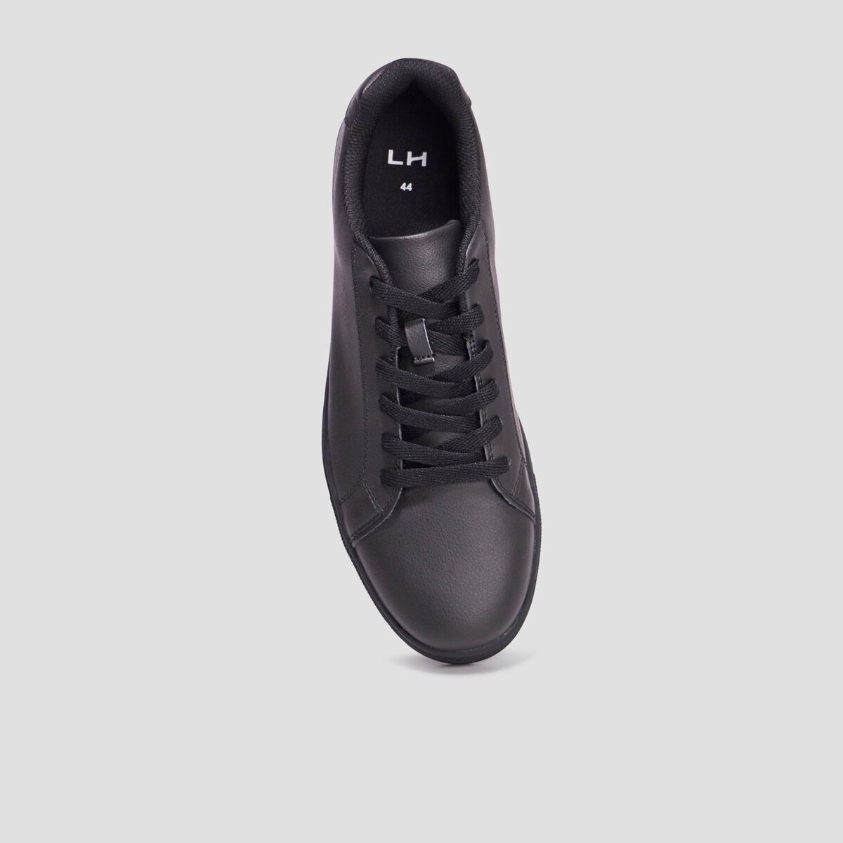 Tennis basses &agrave; lacets noir homme