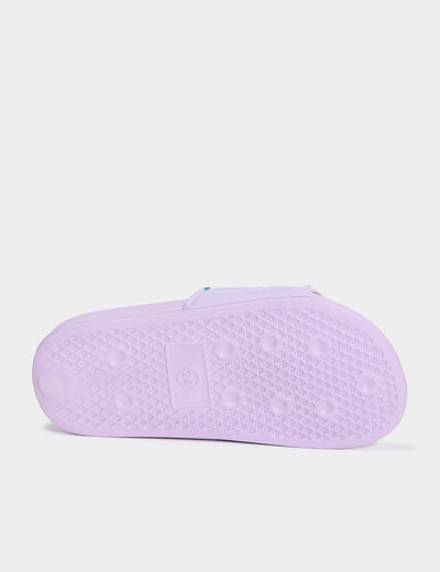Mules de plage Reine des neiges mauve fille
