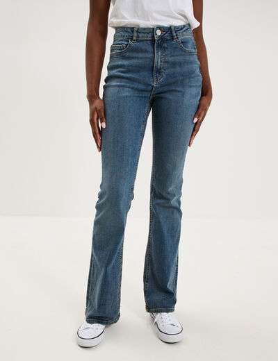 Jeans flare 5 poches denim dirty femme