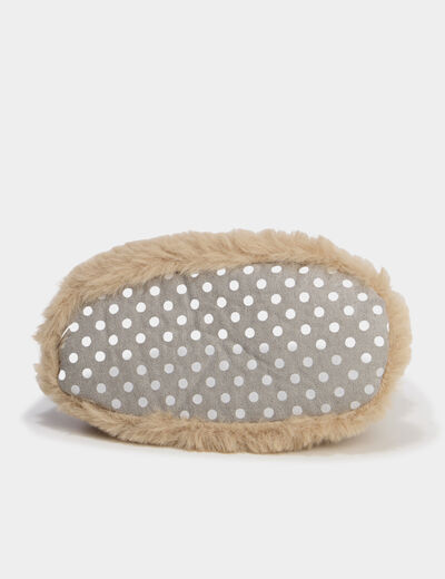 Mono chausson fausse fourrure marron b&eacute;b&eacute; gar&ccedil;on