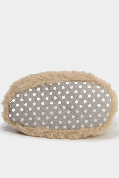 Mono chausson fausse fourrure marron b&eacute;b&eacute; gar&ccedil;on