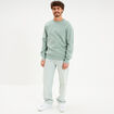 Pull col rond manches longues bleu gris homme