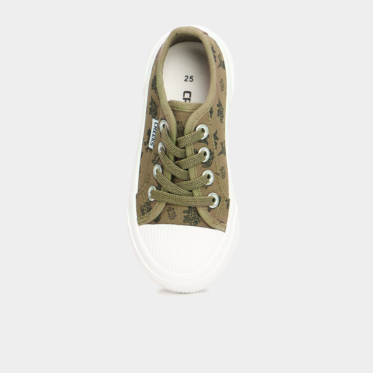 Tennis basses en toile vert kaki gar&ccedil;on