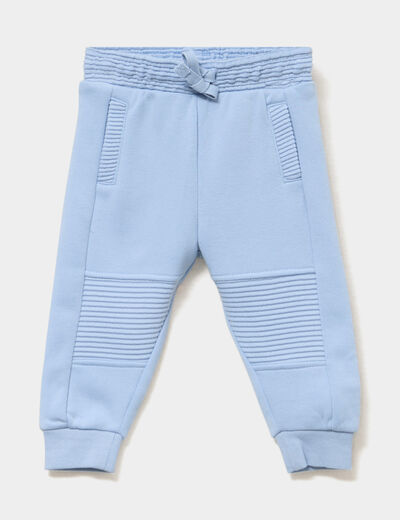 Pantalon de jogging molletonn&eacute; bleu pastel b&eacute;b&eacute; gar&ccedil;on