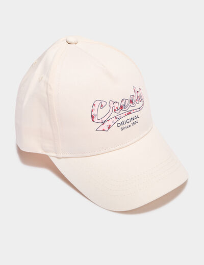 Casquette coton ivoire fille