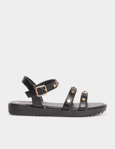 Sandales plates Liberto noir fille